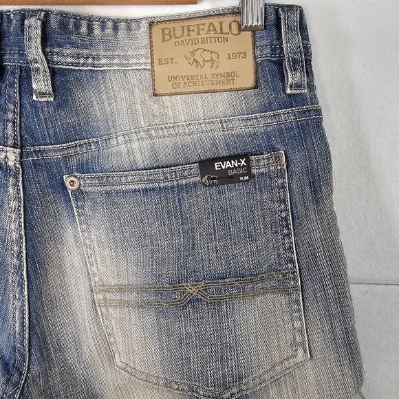 Buffalo David Bitton Evan-X Basic Slim Stretch Faded 30 x 30 Mens Jeans NWT - Picture 7 of 8